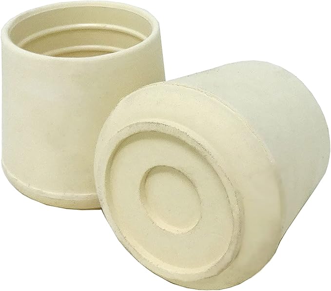 SHEPHERD 2PK 1-1/2'' WHITE RUBBER CHAIR TIPS