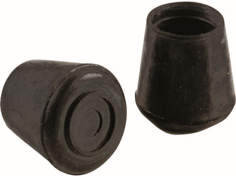 SHEPHERD 2PK 1-1/2'' BLACK RUBBER CHAIR TIPS