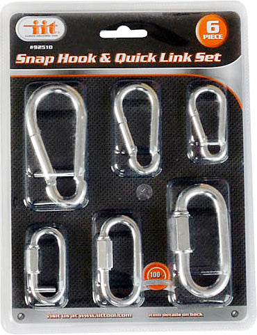 IIT 6pc SNAP HOOK & QUICK LINK