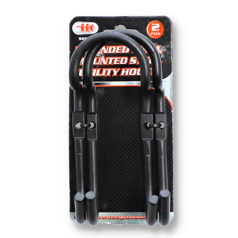 IIT 2pk WALL MOUNTED EXTENDED SOLID STEEL HOOKS