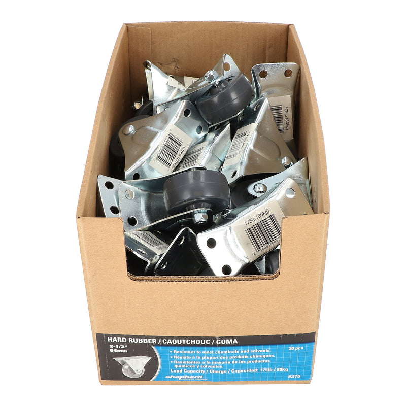 SHEPHERD 2-1/2'' RIGID GENERAL DUTY CASTER 175LBS