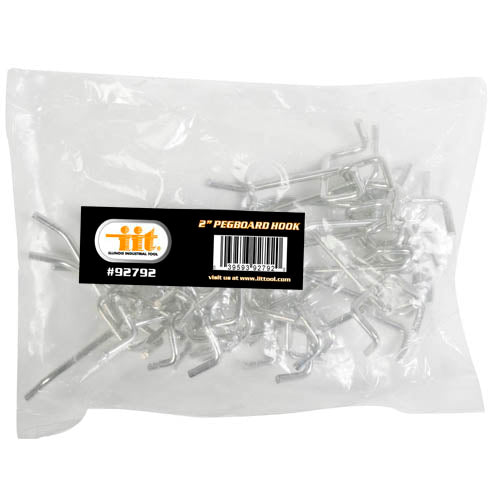 IIT 100pc bag 2'' PEG BOARD HOOK