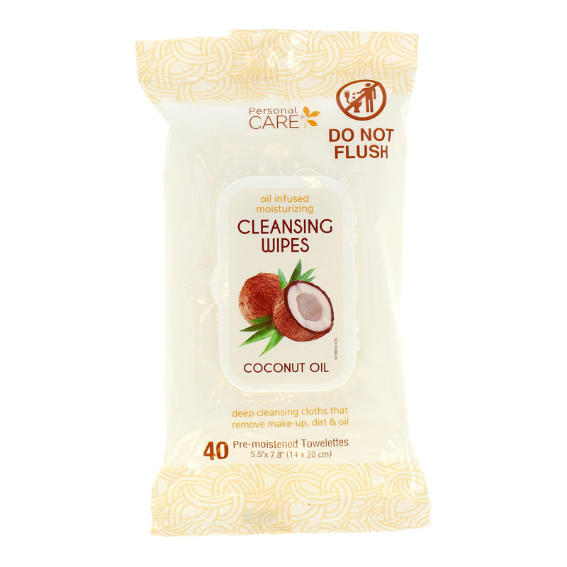 PERSONAL CARE 40ct CLEANSG WIPES COCONUT OIL INFUSED