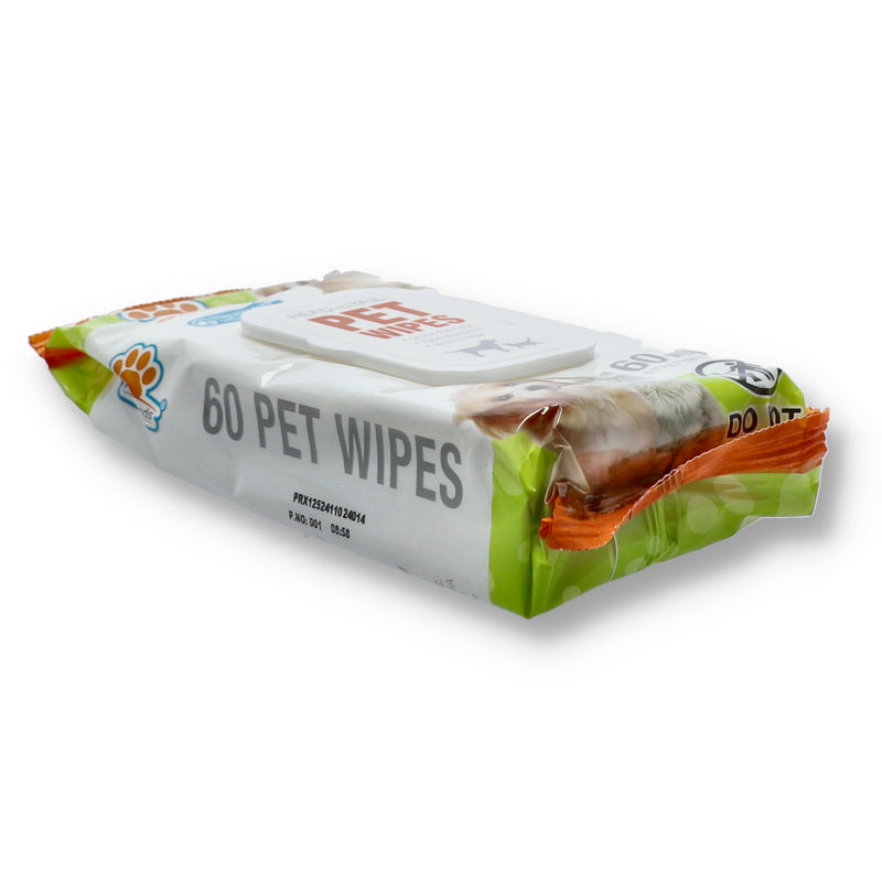 PETS N' FRIENDS 60CT UNSCENTED PET WIPES WITH CLOSABLE CAP