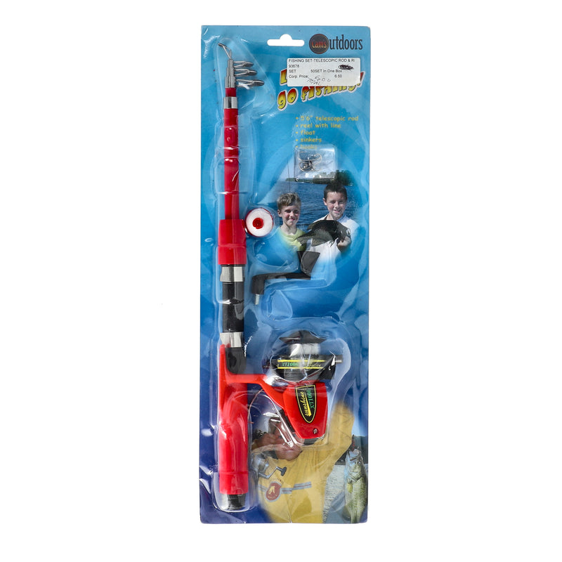 FISHING SET-TELESCOPIC ROD & REEL