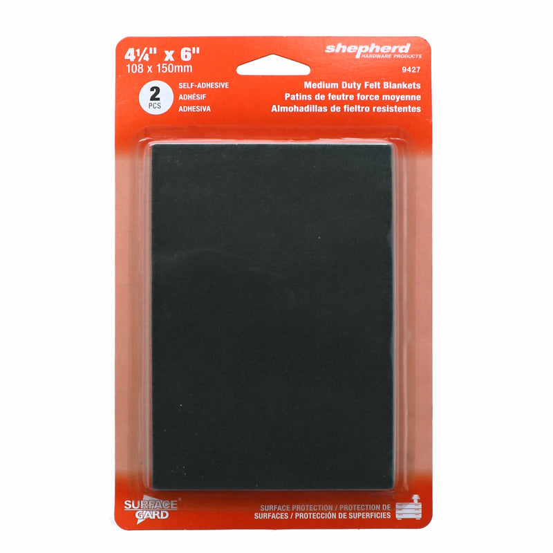 SHEPHERD 2PC 4-1/2x6'' GREEN FELT BLANKETS SELF-STICK