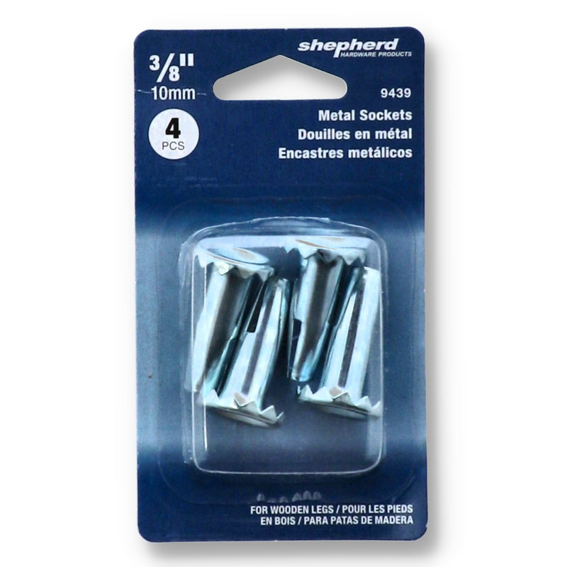 4PC 3/8'' METAL SOCKET FOR WOODEN LEGS