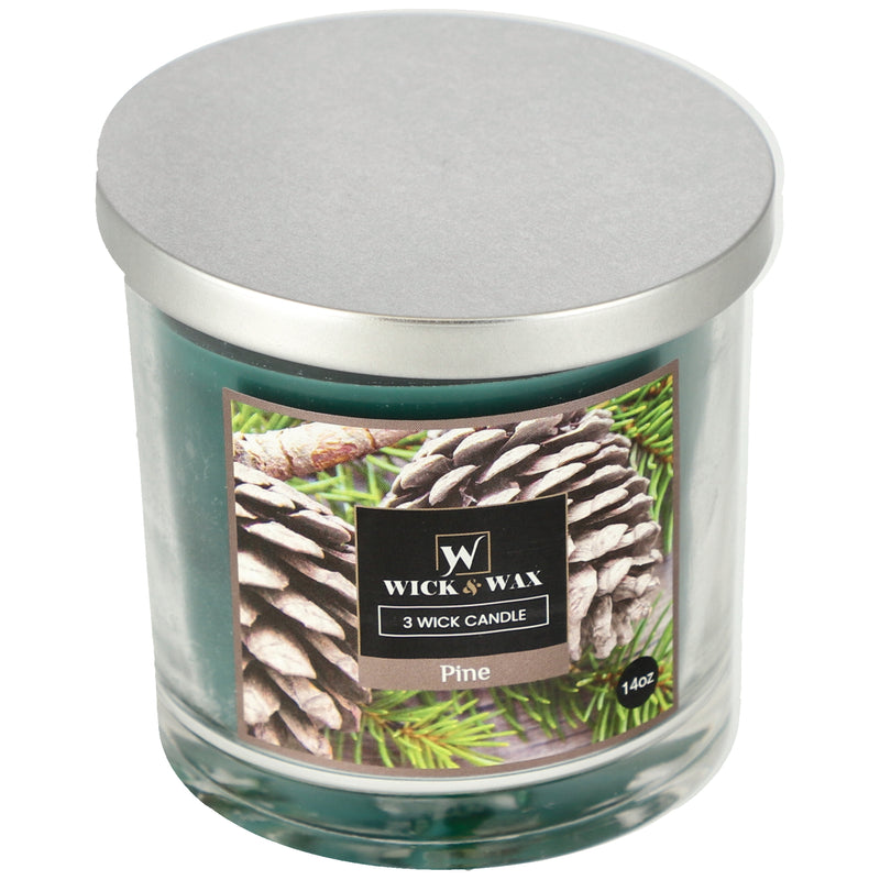 14oz 3-WICK JAR CANDLE PINE SCENT