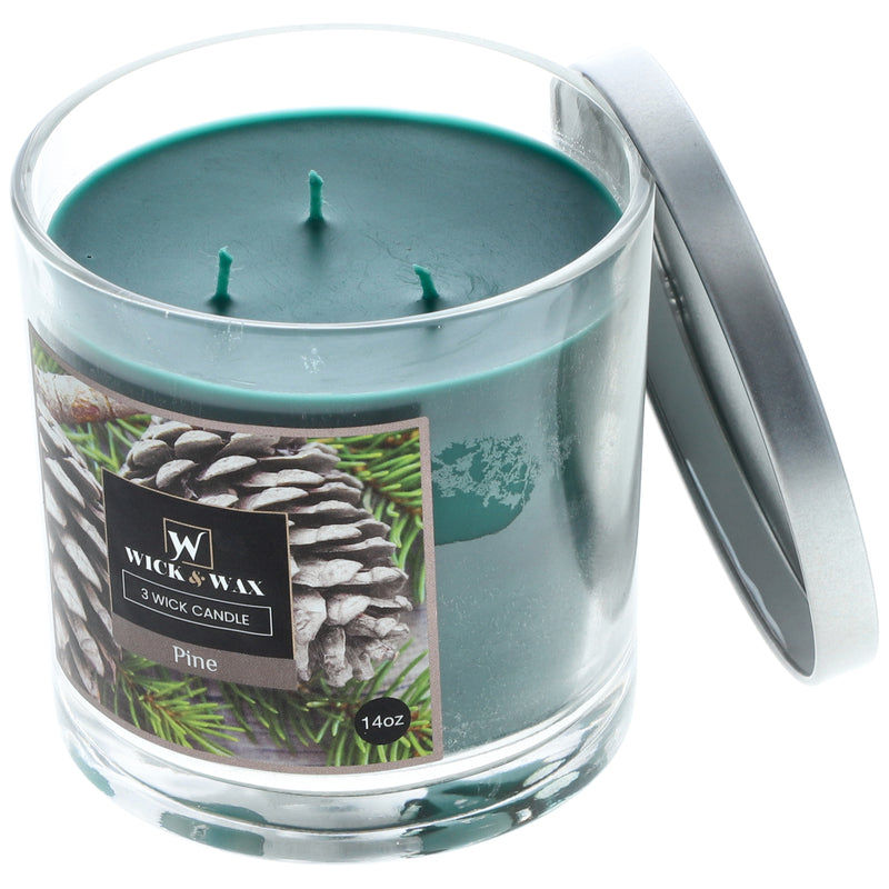 14oz 3-WICK JAR CANDLE PINE SCENT