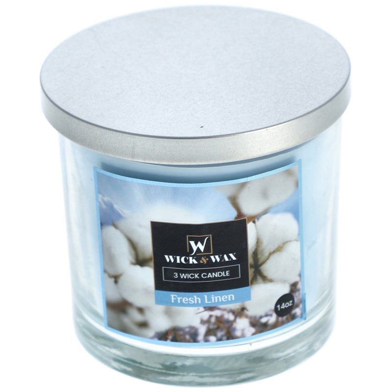 14oz 3-Wick JAR CANDLE FRESH LINEN