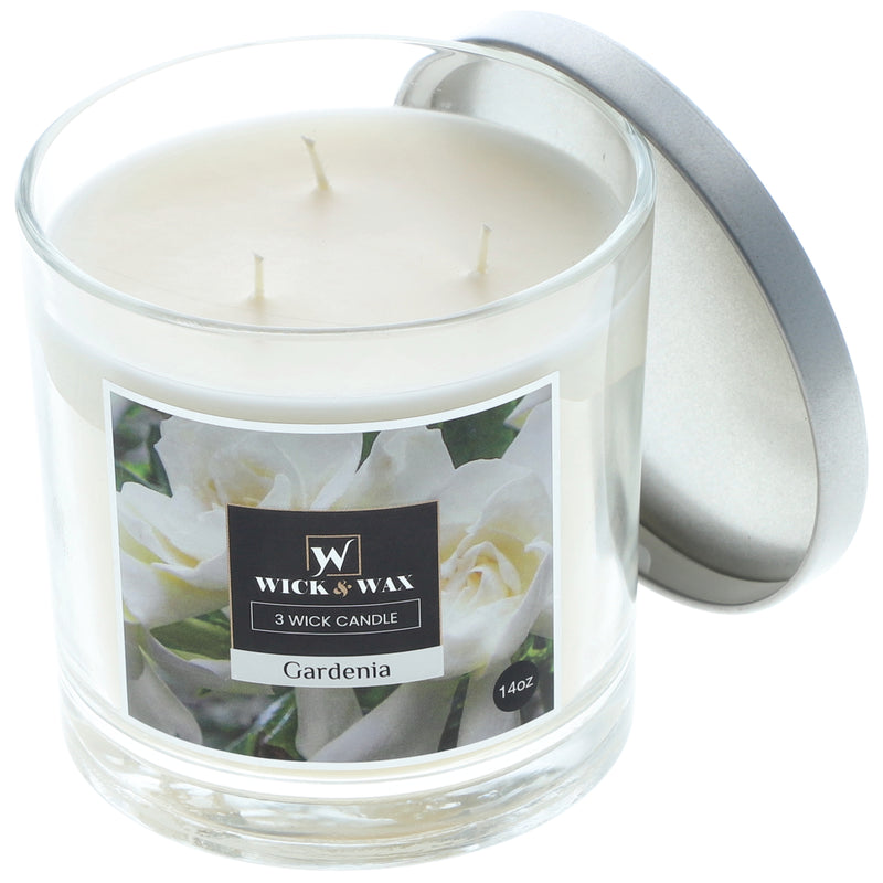14oz 3-WICK JAR CANDLE GARDENIA