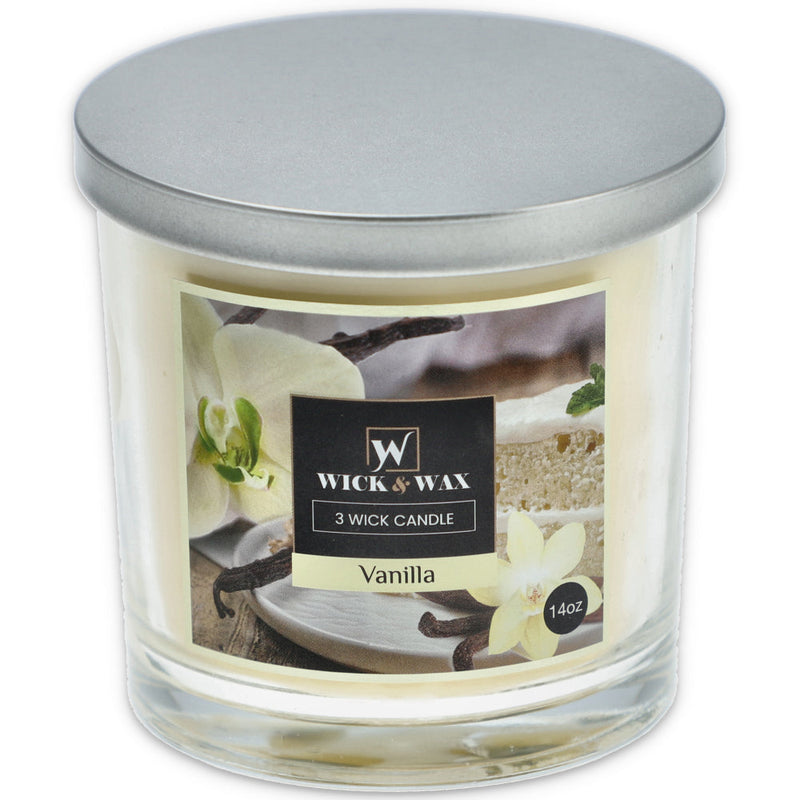 14oz 3-WICK JAR CANDLE VANILLA