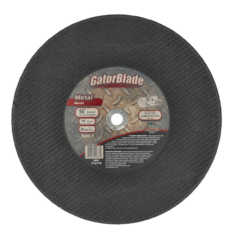 GATORBLADE 14'' METAL CUT OFF WHEEL 20MM HOLE