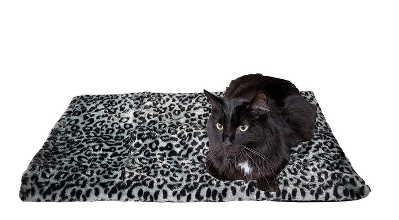 DOWNTOWN PET SUPPLY THERMAL PET MAT GRAY CHEETAH PRINT 18''X32''