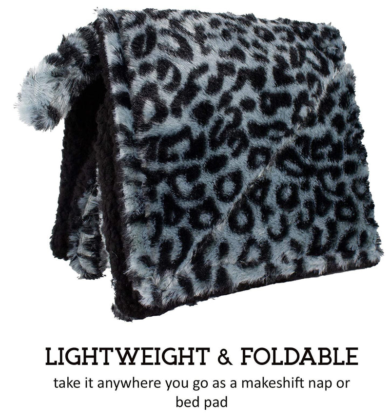 DOWNTOWN PET SUPPLY THERMAL PET MAT GRAY CHEETAH PRINT 18''X32''