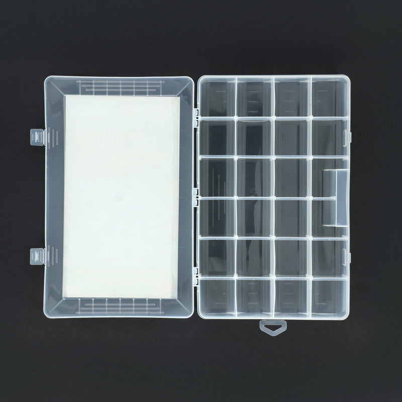 IIT 24 COMPARTMENT CLEAR PARTS CONTAINER 15x9-1/4''0