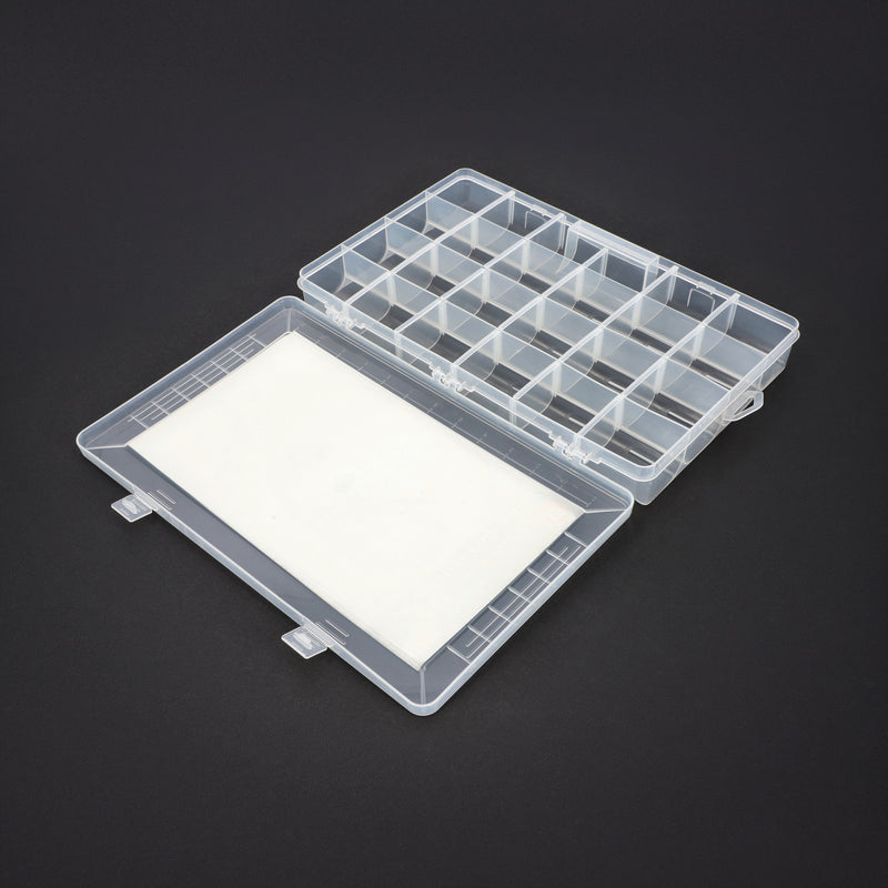 IIT 24 COMPARTMENT CLEAR PARTS CONTAINER 15x9-1/4''0