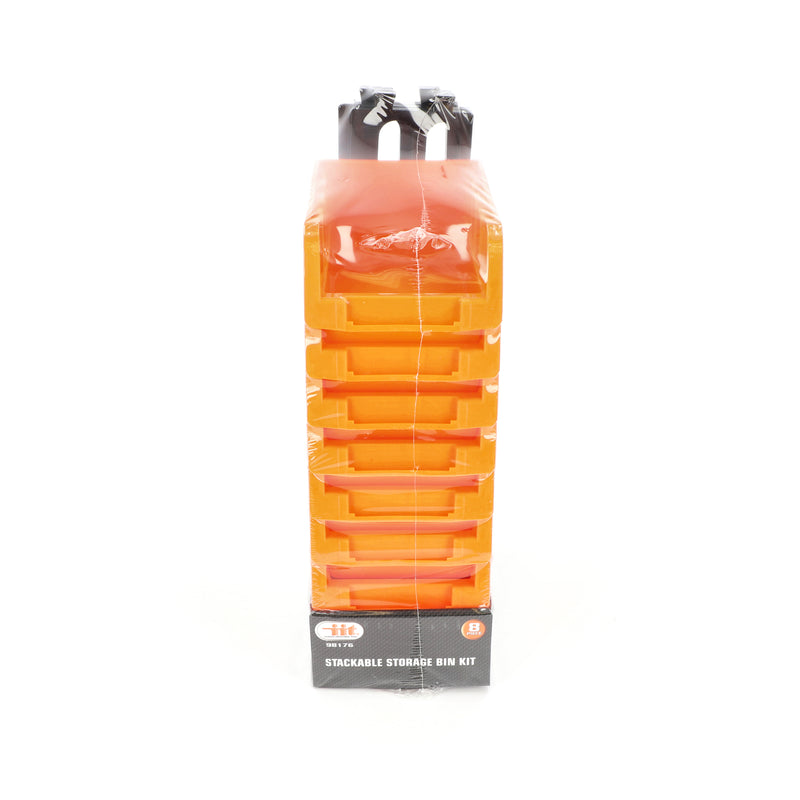 IIT 8pc SMALL STACKABLE BIN KIT WITH MOUNTNG BRACKETS & HARDWARE