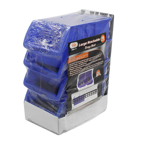 98177-IIT 4pc LARGE STACKABLE TRAY
