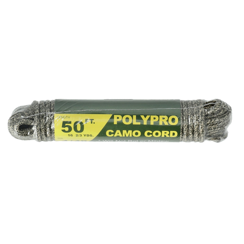 50' x 1/4'' #8 DIAMOND BRAIDED CAMO CORD