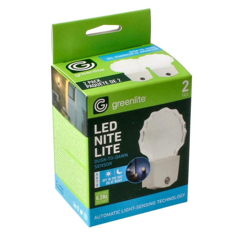 2PK LED NIGHT LIGHTS DUSK 2 DAWN SENSOR