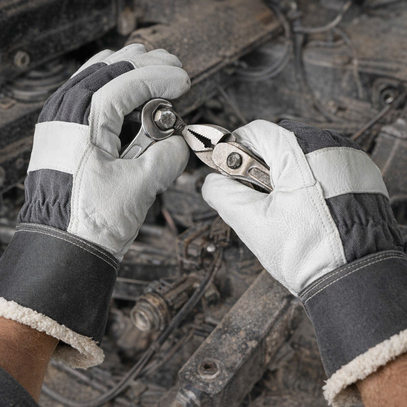 IIT LINED LEATHER COWHIDE GLOVES LARGE