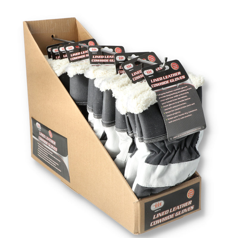 IIT LINED LEATHER COWHIDE GLOVES X-LARGE