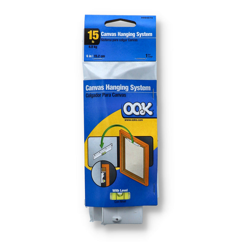 OOK 15LB CANVAS HANGING SYSTEM KIT WITH LEVEL