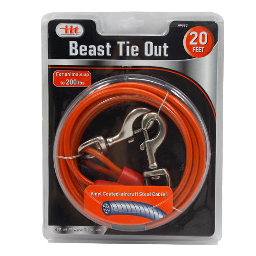 IIT 20' BEAST TIE OUT CABLE 200lb CAPACITY