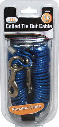 IIT 16' COILED TIE OUT CABLE