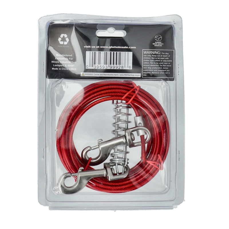 IIT 30' PET TIE OUT CABLE WITH SPRING