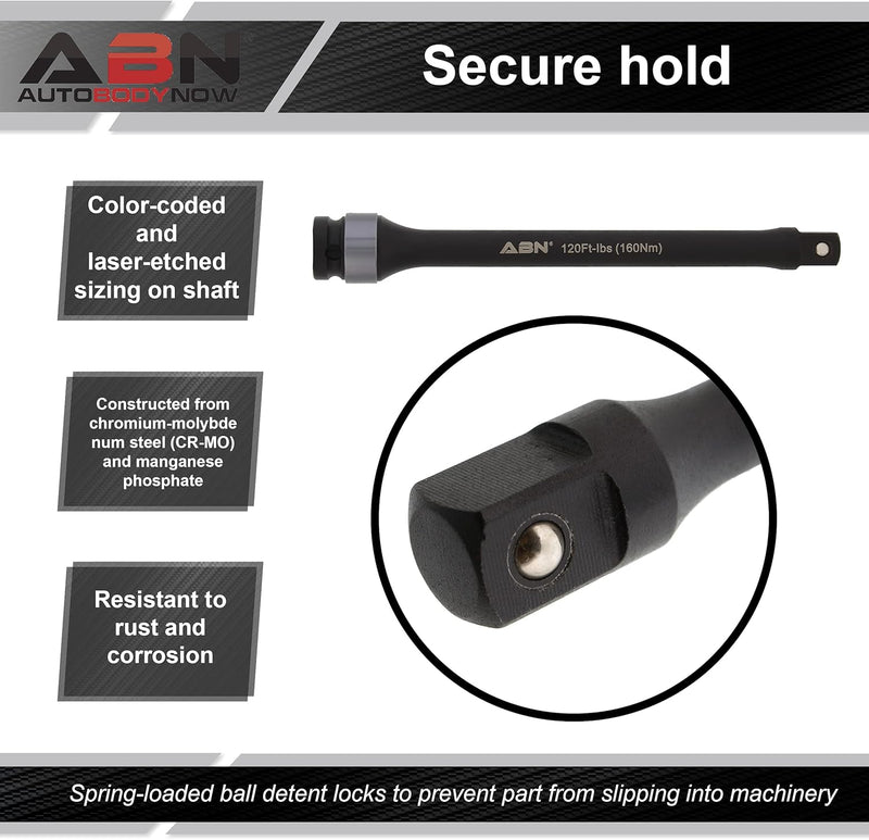 ABN 8'' 1/2'' DRIVE TORQUE EXTENSION BAR 120 FT-LBS