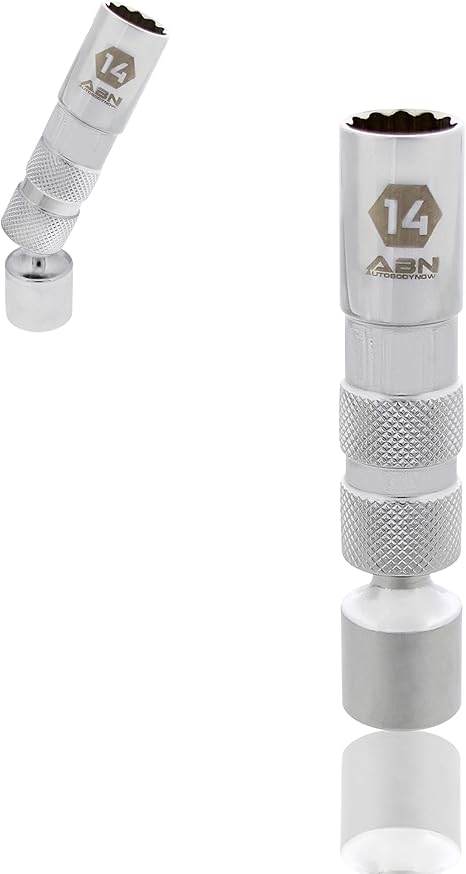 ABN 3/8'' DRIVE 14MM MAGNETIC SWIVEL SPARK PLUG SOCKET