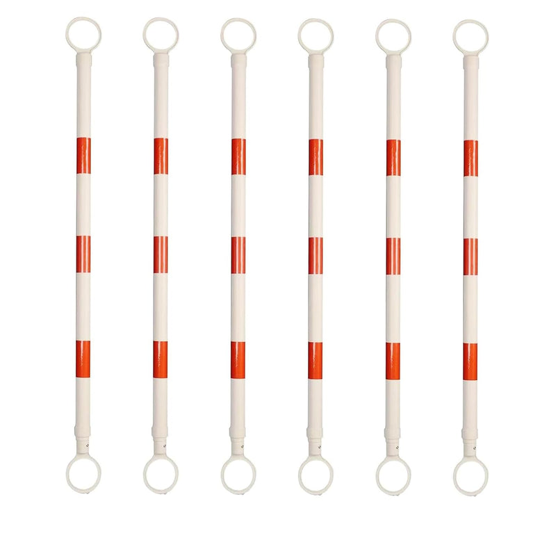 6PK EXTENDABLE REFLECTIVE TRAFFIC CONE BAR 4-6.5'