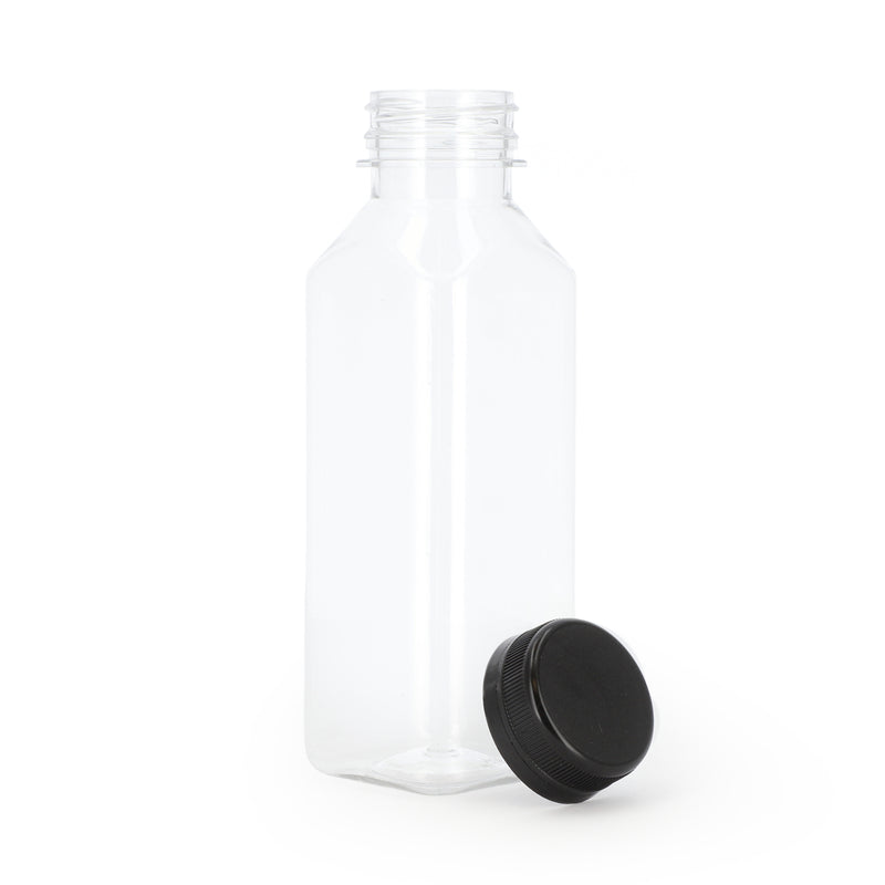 ABN1-800796-12oz SQUARE FOOD GRADE PLASTIC BOTTLE