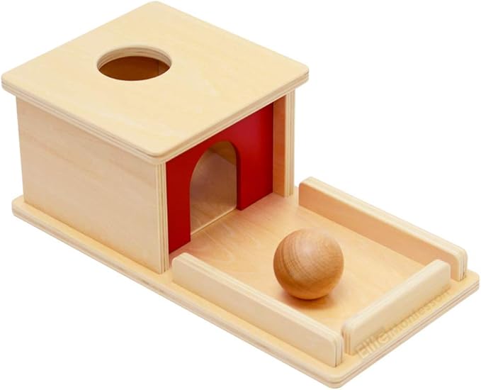 ACORN BABY WOOD BALL BOX TRAY TOY WITH MONTESSORI BALL