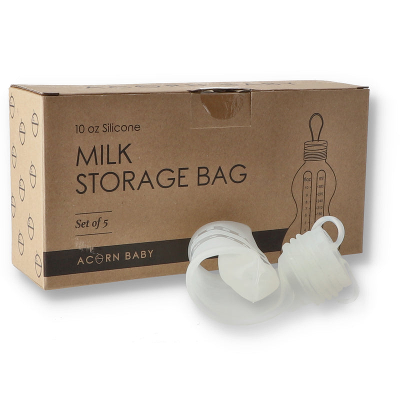 ACORN BABY 5PK 10 OUNCE SILICONE MILK STORAGE BAGS