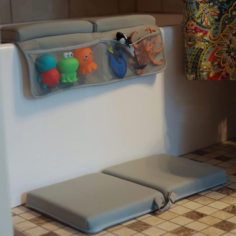 ACORN BABY BATH KNEELER & ELBOW PAD REST WITH STORAGE NET SET