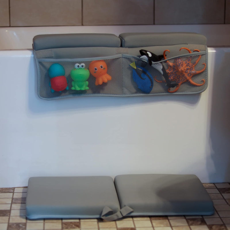 ACORN BABY BATH KNEELER & ELBOW PAD REST WITH STORAGE NET SET