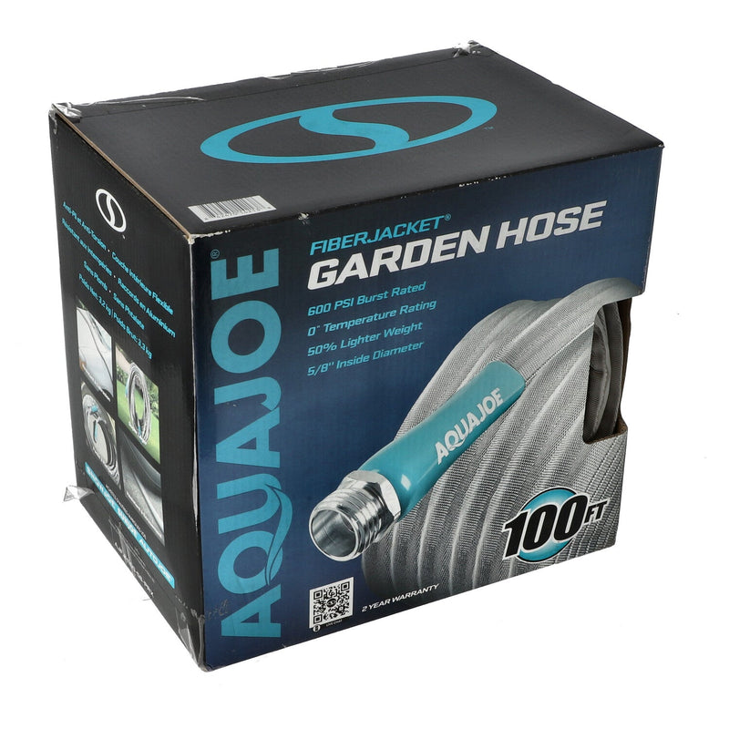 AQUA JOE 100' FIBERJACKET GARDEN HOSE 1/2'' HOSE DIAMETER -NO AMAZON