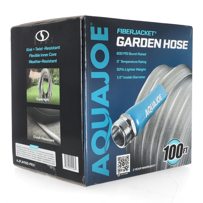 AQUA JOE 100' FIBERJACKET GARDEN HOSE 1/2'' HOSE DIAMETER -NO AMAZON