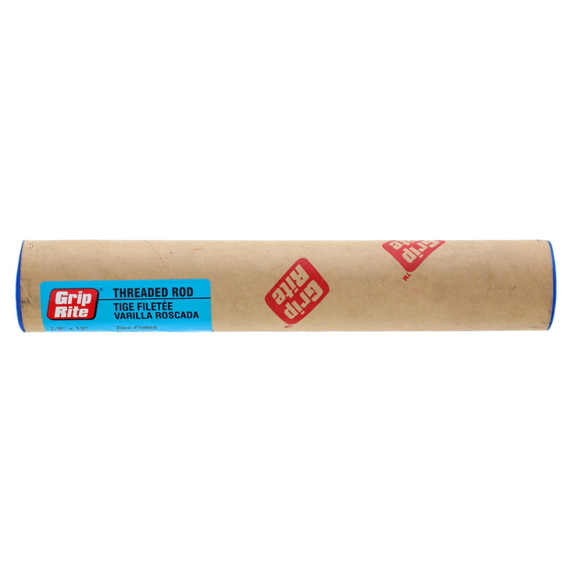 GRIP-RITE THREADED ROD ZINC 7/8'' x1'