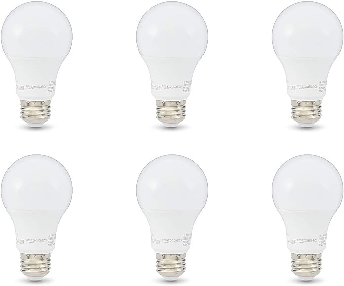 6PK 9=60W A19 LED BULB DAYLIGHT NON DIMMABLE