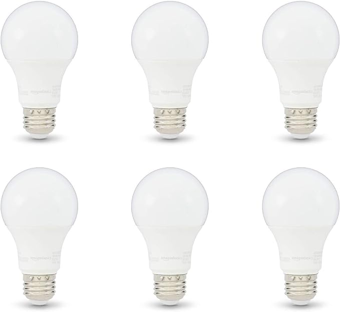 6PK 12=75W A19 LED BULB SOFT WHITE NON DIMMABLE