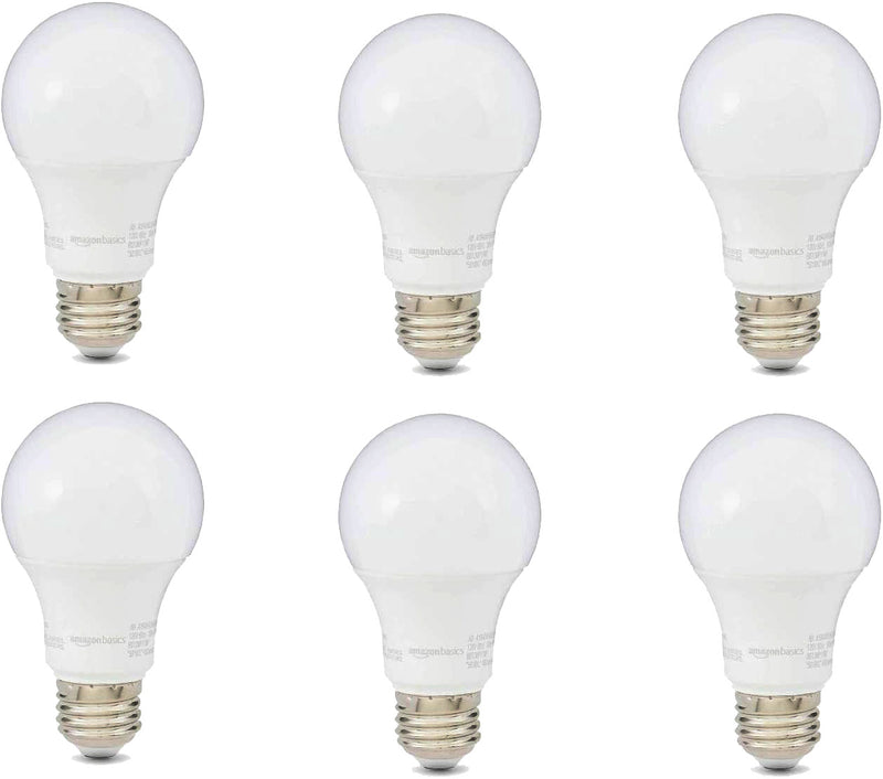 6PK 9=60W A19 LED BULB SOFT WHITE DIMMABLE CEC COMPLIANT