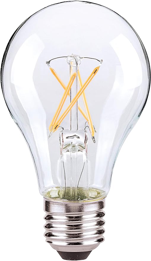4PK 5=40W A19 LED BULB CLEAR AMBER DIMMABLE
