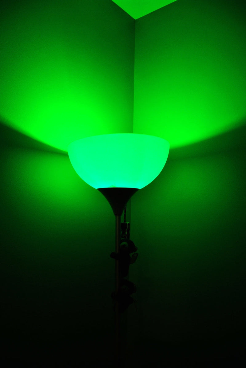 2PK 9=60W A19 LED GREEN BULB NON DIMMABLE