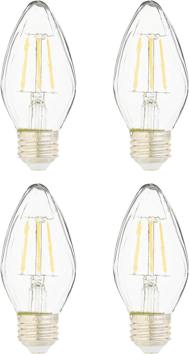 4pk 4.5=60w F15 LED BULB CLEAR SOFT WHITE CLEAR DIMMABLE E26 BASE