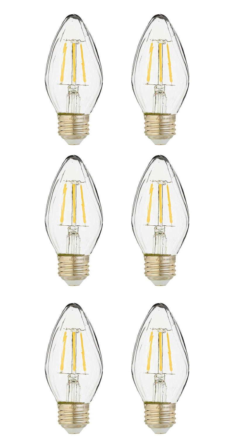 6PK 4.5=60W B11 LED BULB CLEAR AMBER DIMMABLE CANDELABRA BASE