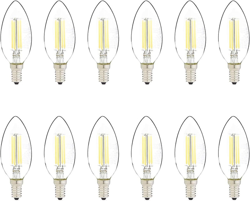 12PK 4.5=60W B11 LED BULB CLEAR DAYLIGHT DIMMABLE CANDELABRA BASE